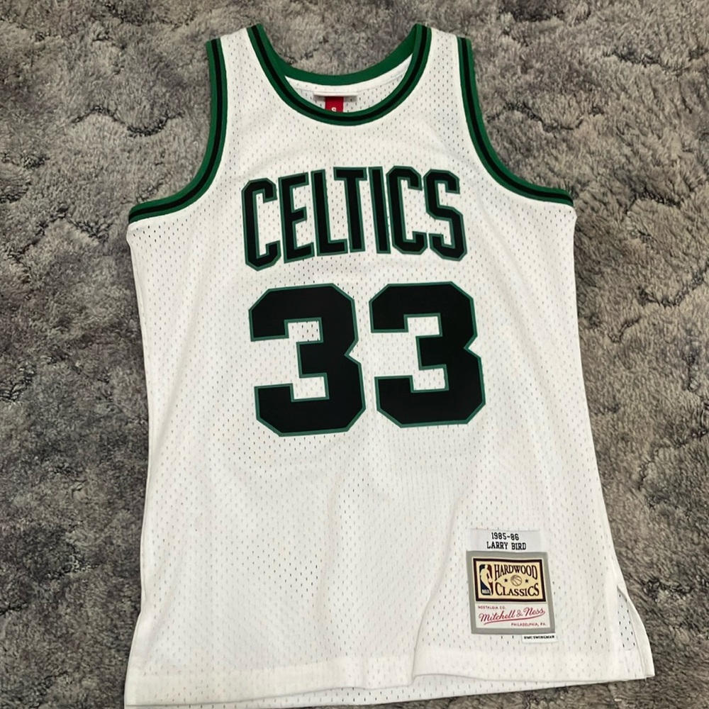 Boston Celtics Larry Bird 1985 hardwood classic jersey